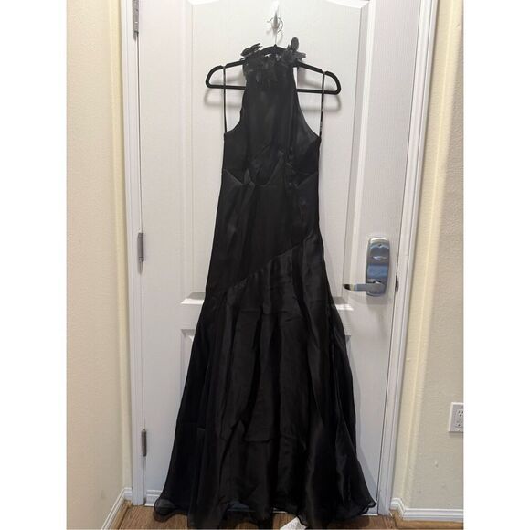 Sonya Moda Noelle gown Maxi Dress Black Wedding Guest Cocktail Summer size S NWT - Picture 4 of 7